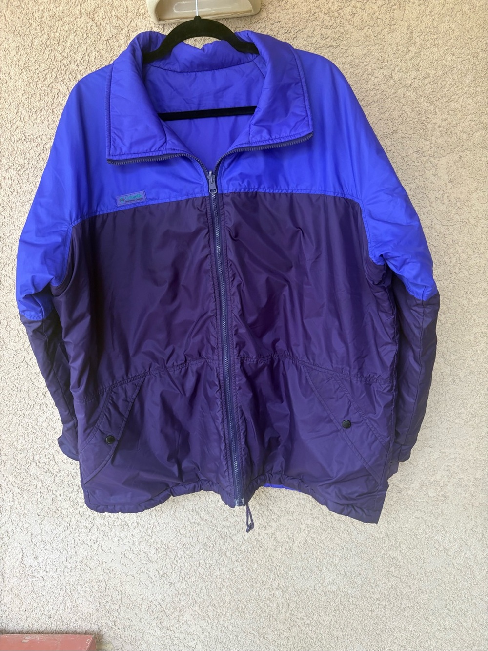 Vintage Columbia reversible blue purple jacket